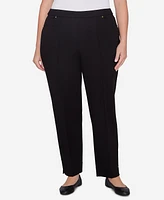 Alfred Dunner Plus Romancing the Stone Romance Average Length Ponte Pants