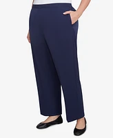 Alfred Dunner Plus Block Island Modern Stretch Twill Average Length Pants