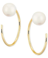 Macy's Freshwater Pearl (4mm) Threader Earrings in 14k Yellow Gold