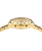 Versace Unisex Swiss Chronograph Hellenyium Gold Ion Plated Bracelet Watch 40mm