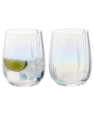 Anton Studio Designs Palazzo Double Old Fashioned Tumblers / Stemless Wines, Set of 2