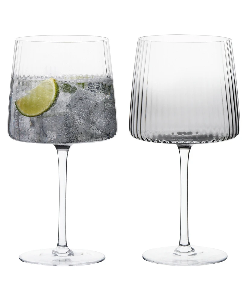 Anton Studio Designs Empire Gin Glasses Smoke, Set of 2