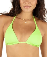 Hurley Juniors' Solid Reversible Triangle Bikini Top