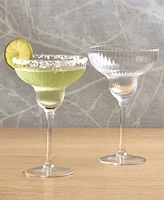 Anton Studio Designs Empire Clear Margarita Glasses, Set of 2