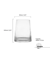 Anton Studio Designs Empire Clear Double Old Fashioned Tumblers, Set of 2