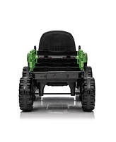 Streamdale Furniture 12V Battery Powered Ride On Tractor With Trailer