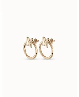 UNOde50 Metal Alloy Butterfly Hoop Earrings