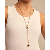 UNOde50 18K Gold Plated Metal Alloy Necklace with Height-Adjustable Chain