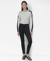 Dkny Women's Ponte Zip-Hem Pull-On Pants