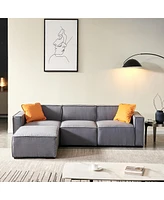 Streamdale Furniture Modular Sofa L Shaped With Convertible Ottoman Chaise