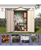 Streamdale Furniture 6' x 4' Outdoor Metal Storage Shed Durable, Secure, Easy Assembly