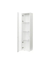 Streamdale Furniture Side Cabinet With Aluminum Strip Lamp