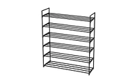 Slickblue 6-Tier Black Shoe Rack Tower Shelf Organizer for Bedroom, Entryway, Hallway, and Closet Storage