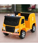 Costway 12V Recycling Garbage Truck Electric Ride On Toy Remote w/Recycling Accessories