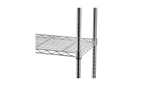 Slickblue 5-Tier Nsf Heavy Duty Adjustable Storage Metal Rack with Wheels & Shelf Liners - Chrome