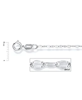 18" Mirror Link Chain (1-1/2mm) 14K Yellow, White or Rose Gold