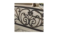 Slickblue 50" Butterfly Back Bronze Iron Bench – Elegant Outdoor Seating with Cross Feet Design