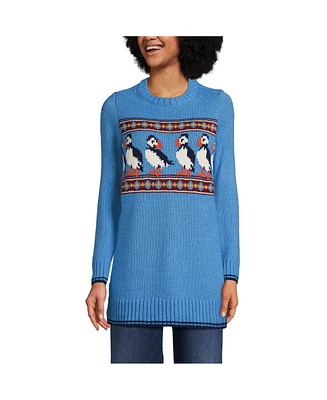 Lands' End Women's Cozy Lofty Crew Neck Sweater