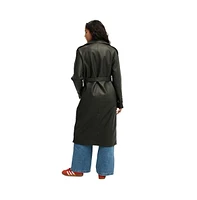 Cotton On Women's Chicago Faux Leather Trench Coat