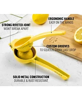 Zulay Kitchen Premium Quality Metal Lemon Squeezer, Citrus Juicer, Manual Press