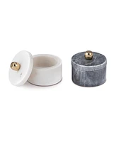 Thirstystone Marble Lidded Salt & Pepper Cellars