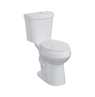 gaomon Two-Piece Round Toilet - 19" Bowl Height, Standard Seat Included,Top Double Button