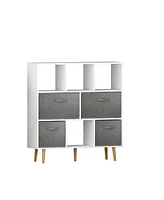 Slickblue Multifunctional Cube Bookshelf - Stylish Open Design for Books, Decor