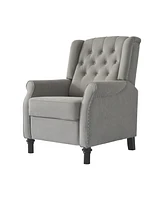 Slickblue Light Gray Recliner Sofa Cozy and Soft Living Room Chair for Ultimate Comfort