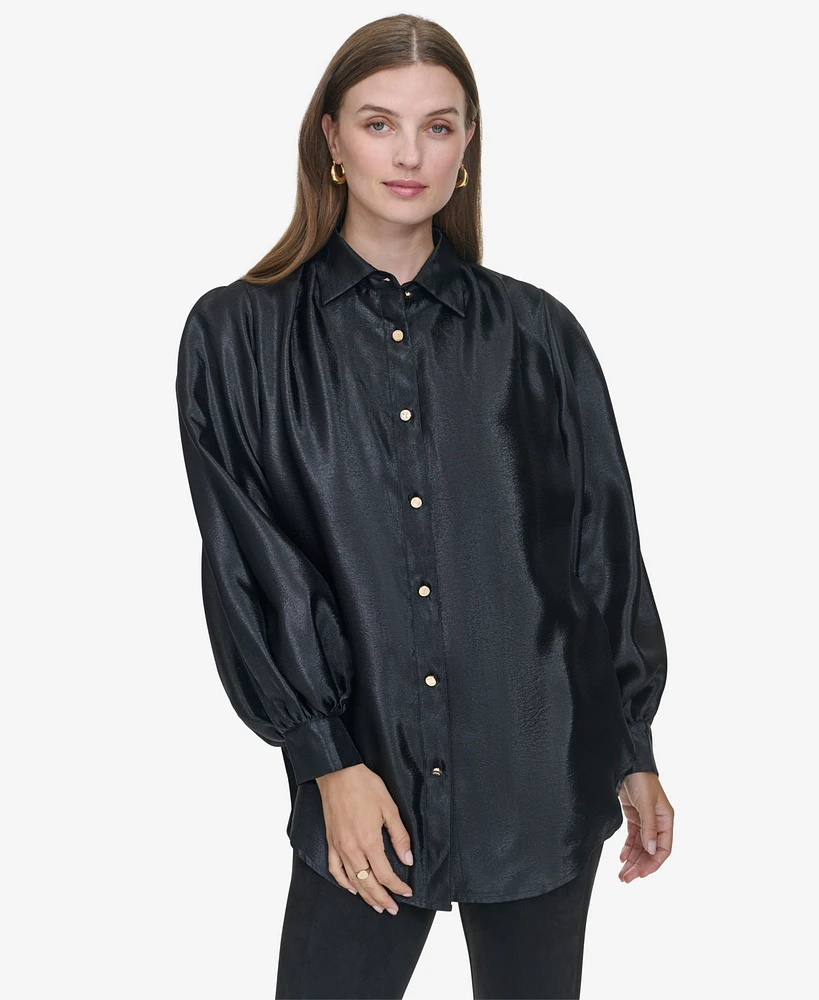 Halston Women's Blouson-Sleeve Blouse