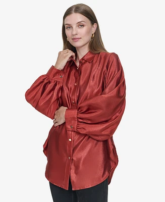 Halston Women's Blouson-Sleeve Blouse