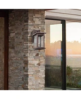 Flynama 1-Light Oil Rubbed Bronze not Motion Sensing Outdoor Hardwired Wall Lantern Sconce with No Bulbs Included