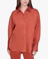 Halston Women's Classic Oversized Shirt