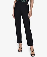 Halston Women's Mid-Rise Slim-Leg Pants