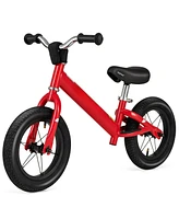 Hongge 12 Inch Toddler Balance Bike with Height Adjustable Handlebar and Seat-Red