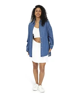 Belle & Bloom Women's Into Him Oversized Denim Shirt