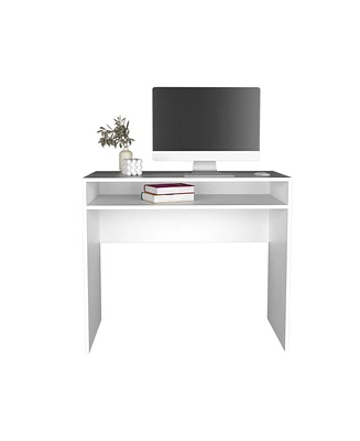 Craig Computer Desk with 1 Shelf, Black