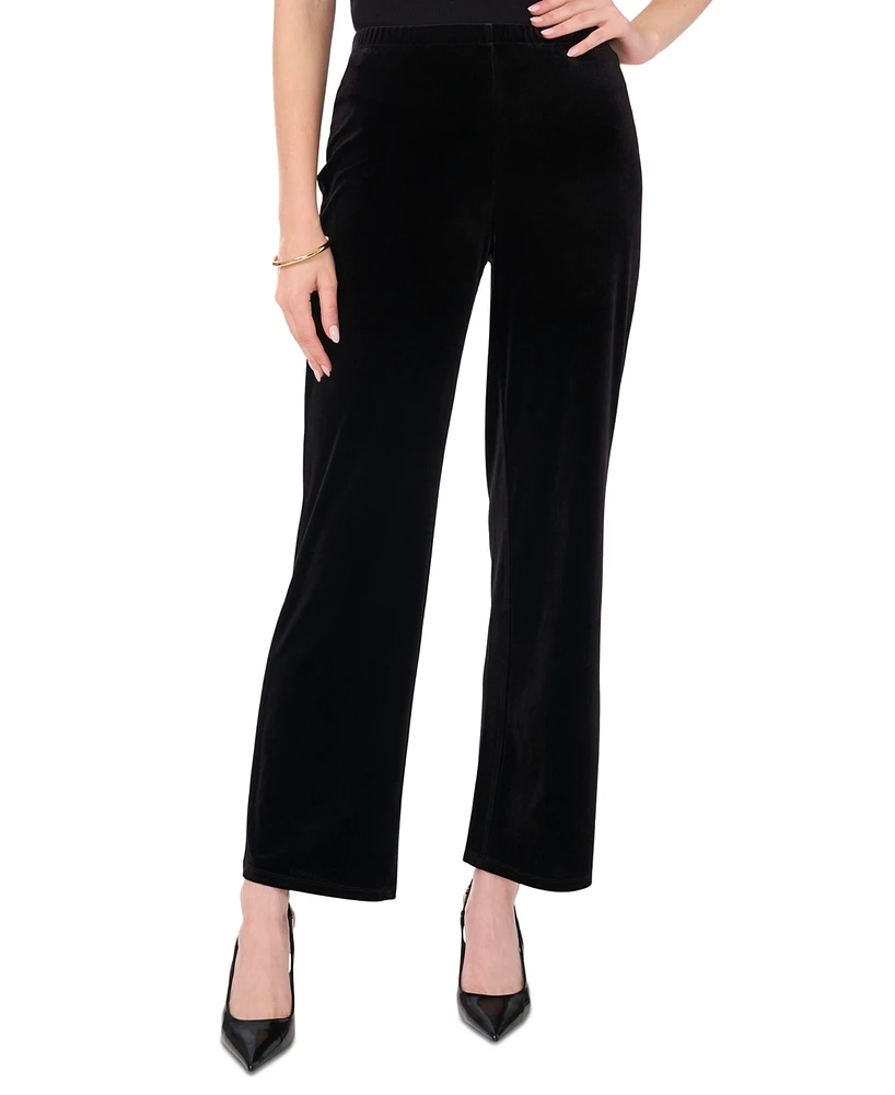 Sam & Jess Women's Velvet Straight-Leg Pull-On Pants