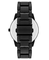 Steve Madden Men's Contemporary Black Alloy Metal Watch, 45mm