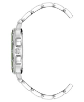 Steve Madden Men's Polished Green and Silver-Tone Alloy Metal Watch, 45mm