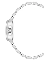 Steve Madden Women's Everyday Silver-Tone Alloy Metal Bracelet Watch, 30mm