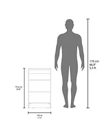 Colyn Linen Cabinet, Four Shelves, Vertical, White