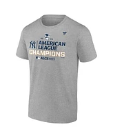 Fanatics Men's Heather Gray New York Yankees 2024 American League Champions Locker Room T-Shirt