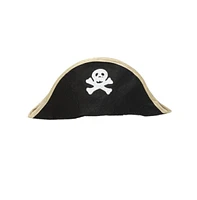 Dress Up America Kids Costume Pirate Hat - Black