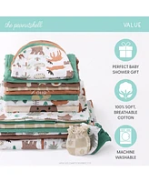 The Peanutshell Baby Boys Layette Gift Set Boys, Woodland Animals, 23 Essential Pieces, 0-3 Months