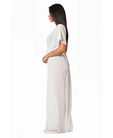 La Moda Clothing Women's Maxi Sheer Cover Up Dress