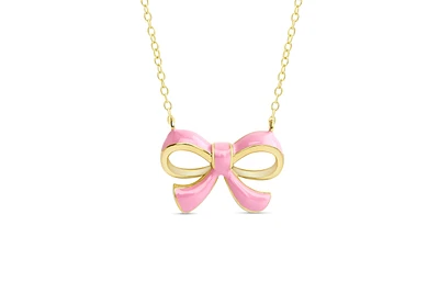 Lily Nily Girls Pink Bow Necklace