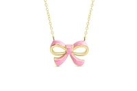 Lily Nily Girls Pink Bow Necklace