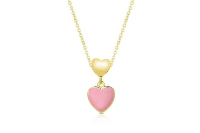 Lily Nily Girls Pink Double Heart Pendant