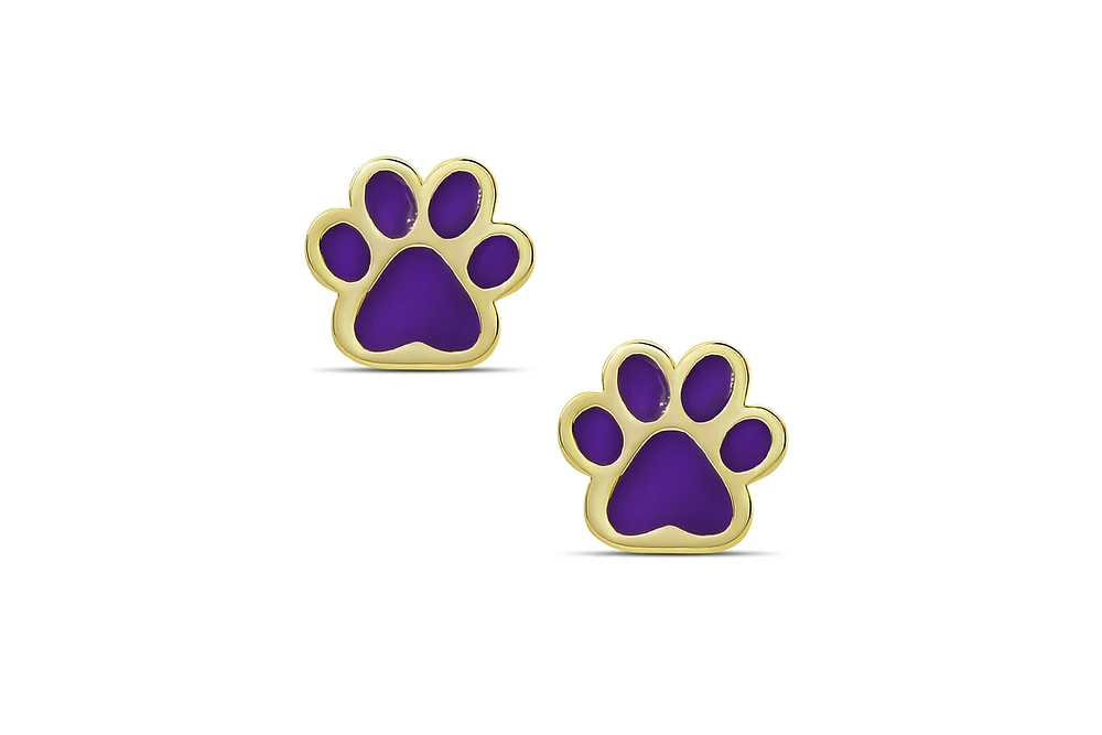 Lily Nily Girls Dog Paw Stud Earrings