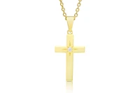 Lily Nily Girls 18K Gold Plated Cz Cross Necklace